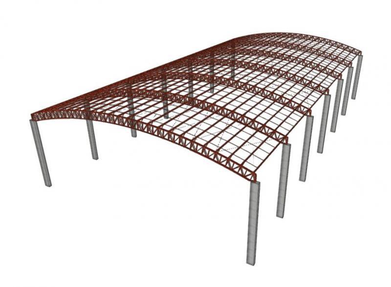 Dimensionamento de estrutura metálica treliçada